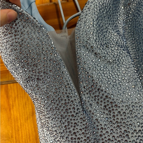 Light Blue Rhinestone Gown - Picture 9 of 14